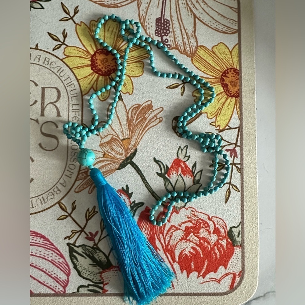 Turquoise Tassel Necklace​​​​​​